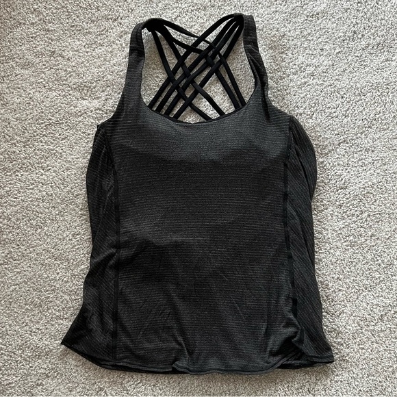 lululemon athletica Tops - Lululemon Black Strappy Tank- size 6